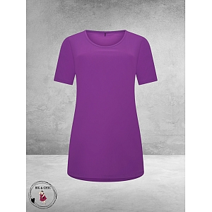 Plus Basics Travel Shirt Rond Hals Lavender